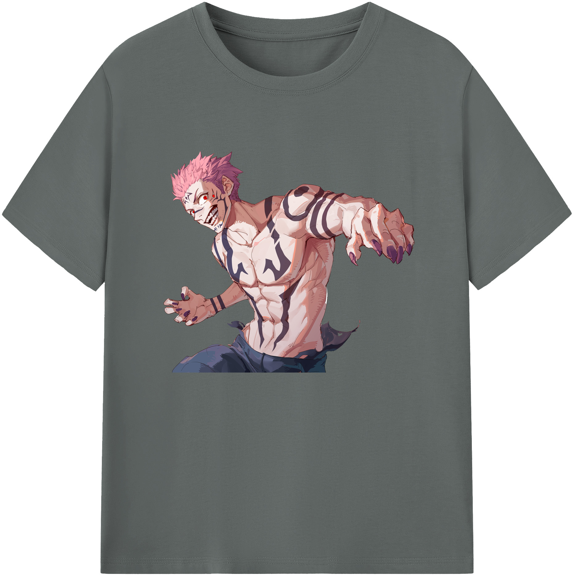 （画像用） 呪術廻戦 Jujutsu Kaisen 綿100％ メンズ半袖Tシャツ｜肌触りやわらか＆通気性
